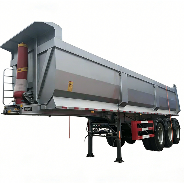 Remorque à benne basculante à 3 essieux en forme de U Sinotruk CIMC pour travaux lourds